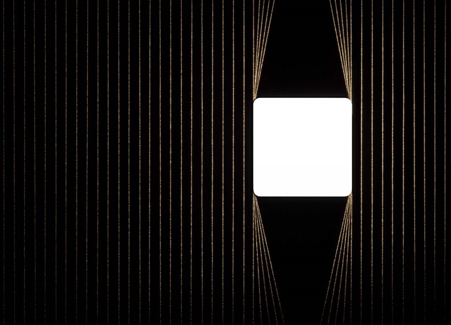 Electrical switch on a dark textured wall with a glowing rectangular light